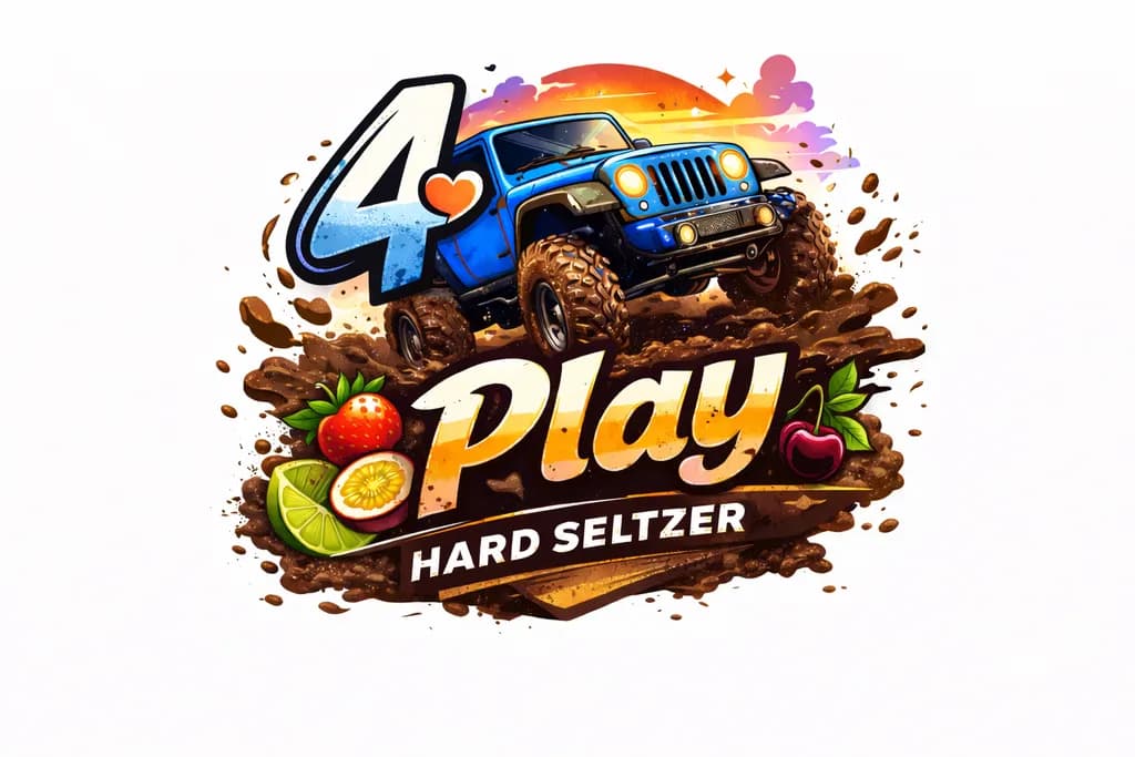 "4 Play" Hard Seltzer badge